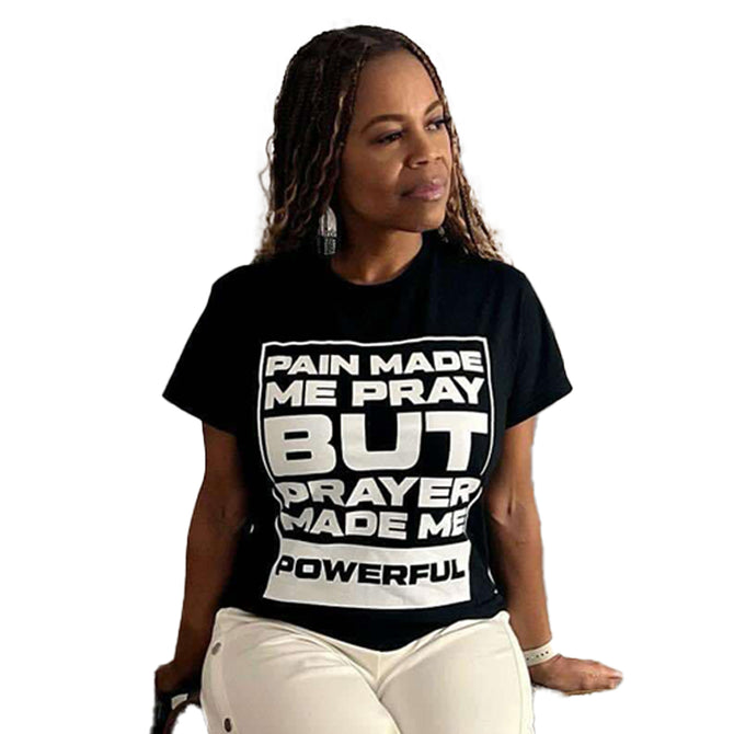 Pain Made Me Pray Regular Shirt Black