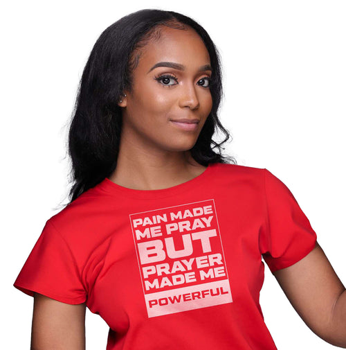 Pain Made Me Pray Shirt Red