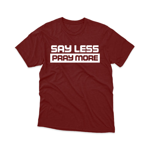Say Less Pray More Regular Shirt Maroon Men